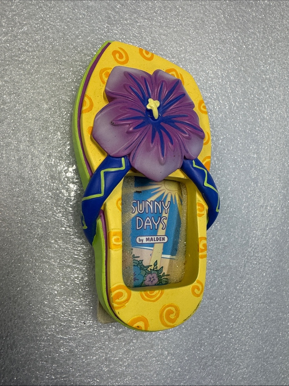 Small Malden Yellow Flip-Flop standing picture frame